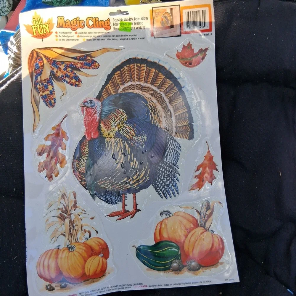 Vintage 90s NOS Fall Harvest Thanksgiving Klingers Mello Smello Magic Window...